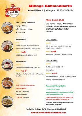 Tageskarte März 2026